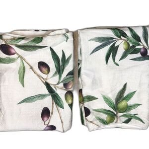 Pottery Barn Monique Lhuillier Olive Orchard Standard Pillow Shams 100% Tencel
